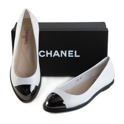 CHANEL Shallow mouth flat shoes Women--113